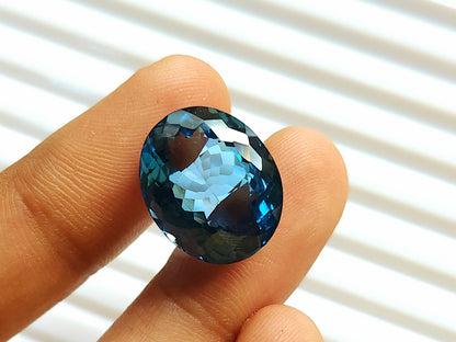 Natural London Blue Topaz Oval Loose Gemstone