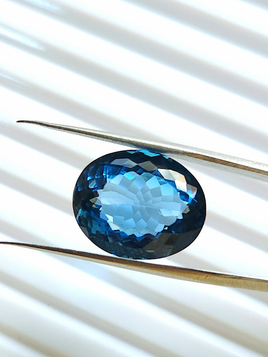 Natural London Blue Topaz Oval Loose Gemstone