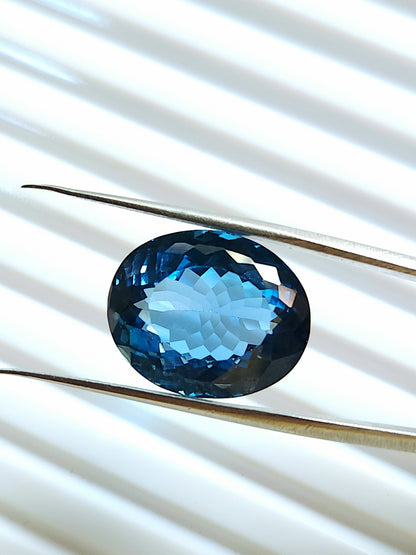 Natural London Blue Topaz Oval Loose Gemstone