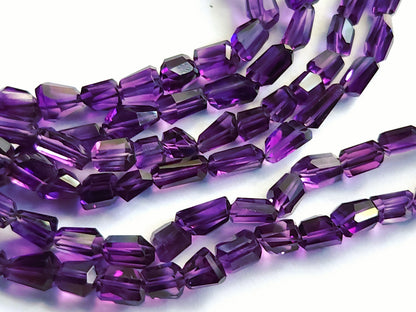 Natural Amethyst Uneven Faceted Tumble Shape Beads