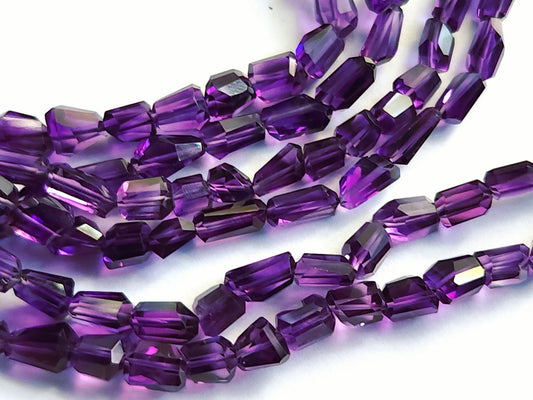 Natural Amethyst Uneven Faceted Tumble Shape Beads