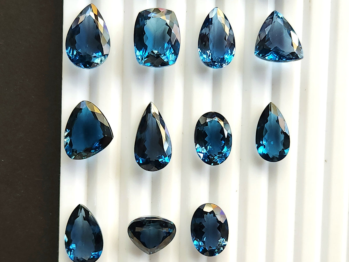 AAA London Blue Topaz Gemstone Loose Pieces