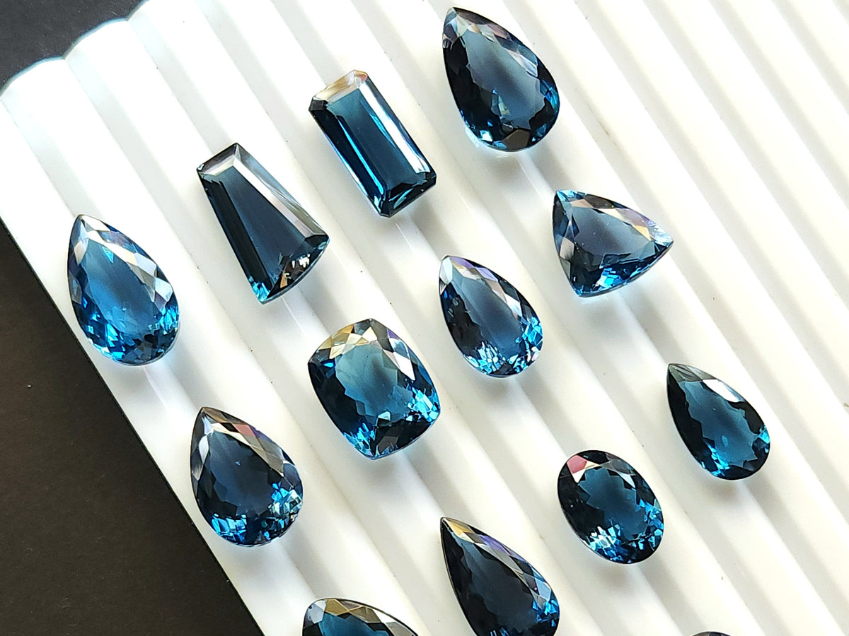 AAA London Blue Topaz Gemstone Loose Pieces