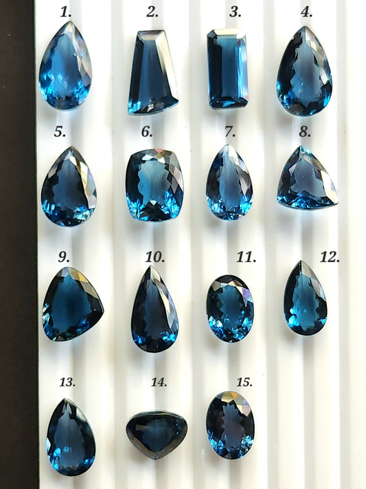 AAA London Blue Topaz Gemstone Loose Pieces