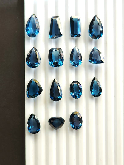 AAA London Blue Topaz Gemstone Loose Pieces