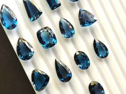 AAA London Blue Topaz Gemstone Loose Pieces
