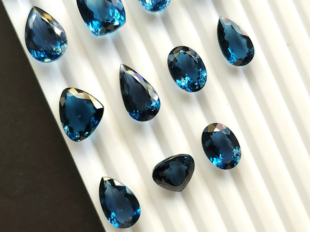 AAA London Blue Topaz Gemstone Loose Pieces