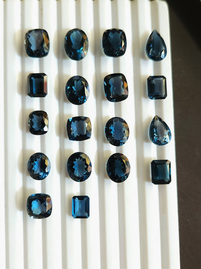 AAA London Blue Topaz Gemstone Loose Pieces