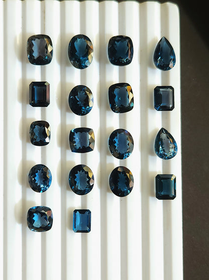 AAA London Blue Topaz Gemstone Loose Pieces