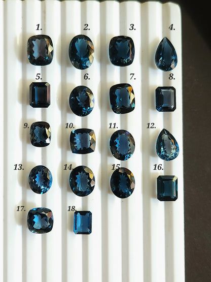 AAA London Blue Topaz Gemstone Loose Pieces