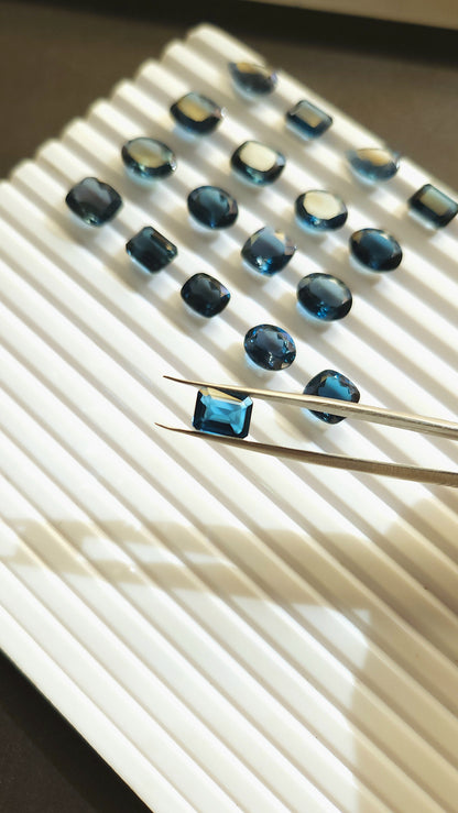 AAA London Blue Topaz Gemstone Loose Pieces