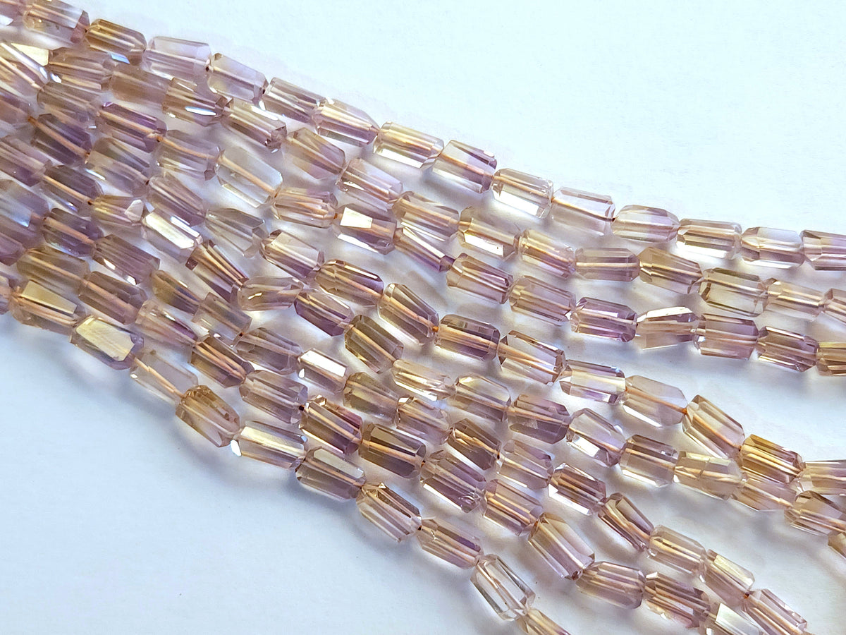 Natural Ametrine Uneven Faceted Tumble Shape Beads