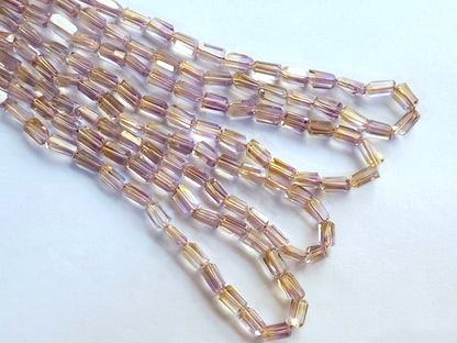 Natural Ametrine Uneven Faceted Tumble Shape Beads