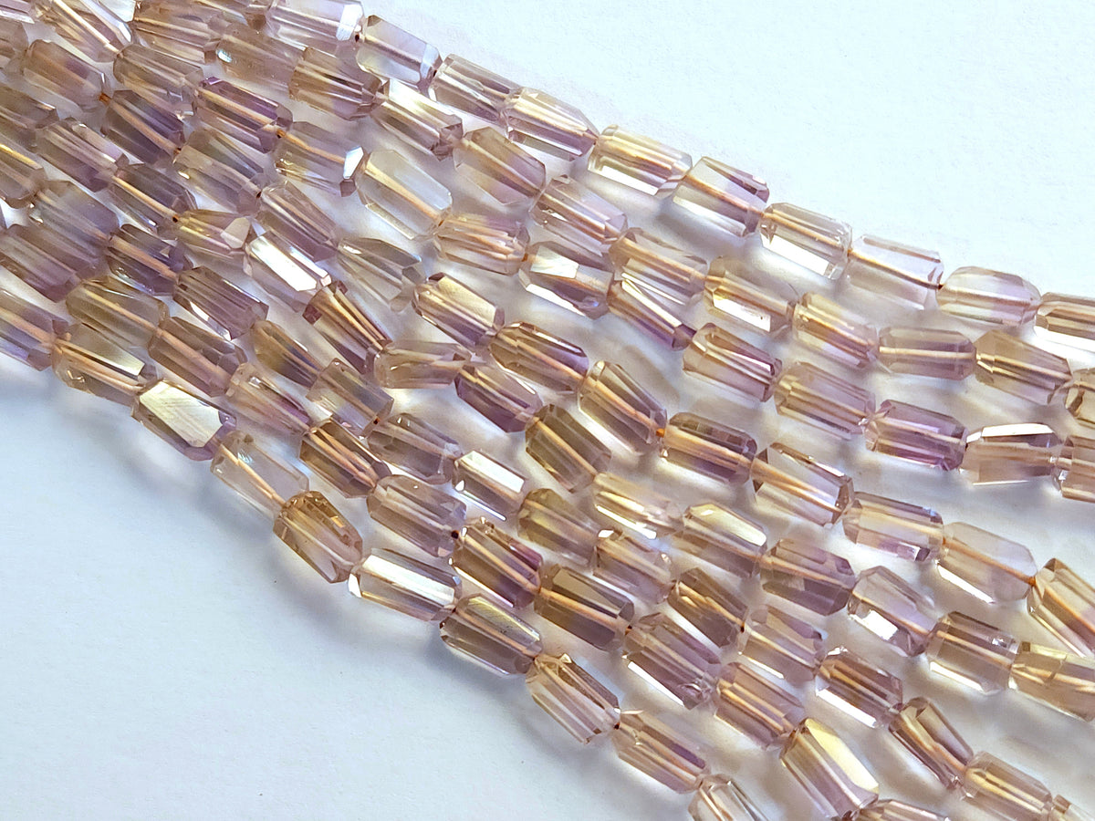 Natural Ametrine Uneven Faceted Tumble Shape Beads