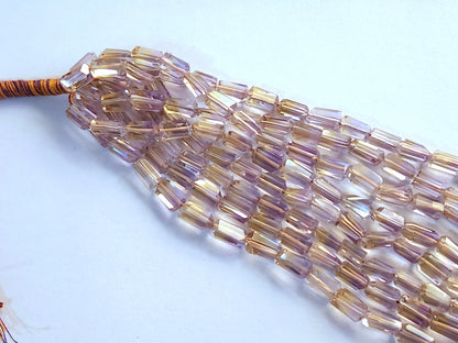 Natural Ametrine Uneven Faceted Tumble Shape Beads