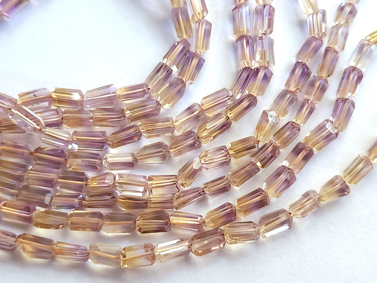 Natural Ametrine Uneven Faceted Tumble Shape Beads