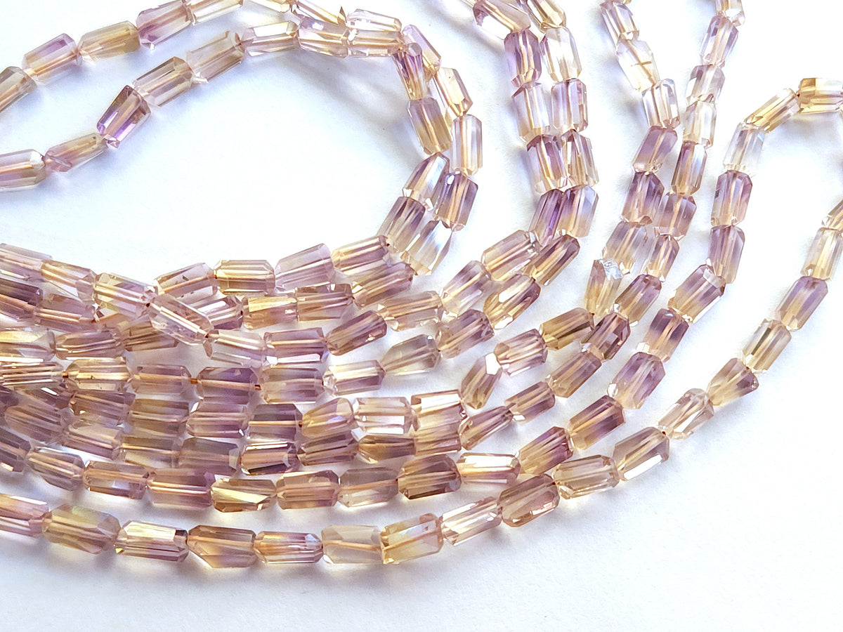 Natural Ametrine Uneven Faceted Tumble Shape Beads