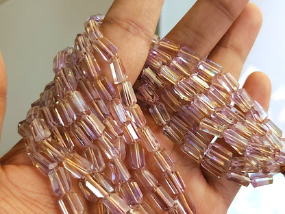 Natural Ametrine Uneven Faceted Tumble Shape Beads