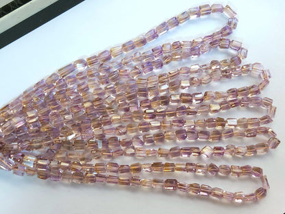 Natural Ametrine Uneven Faceted Tumble Shape Beads