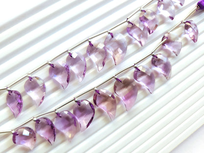 Natural Amethyst Faceted Mango Briolette Beads