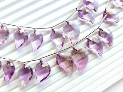 Natural Amethyst Faceted Mango Briolette Beads