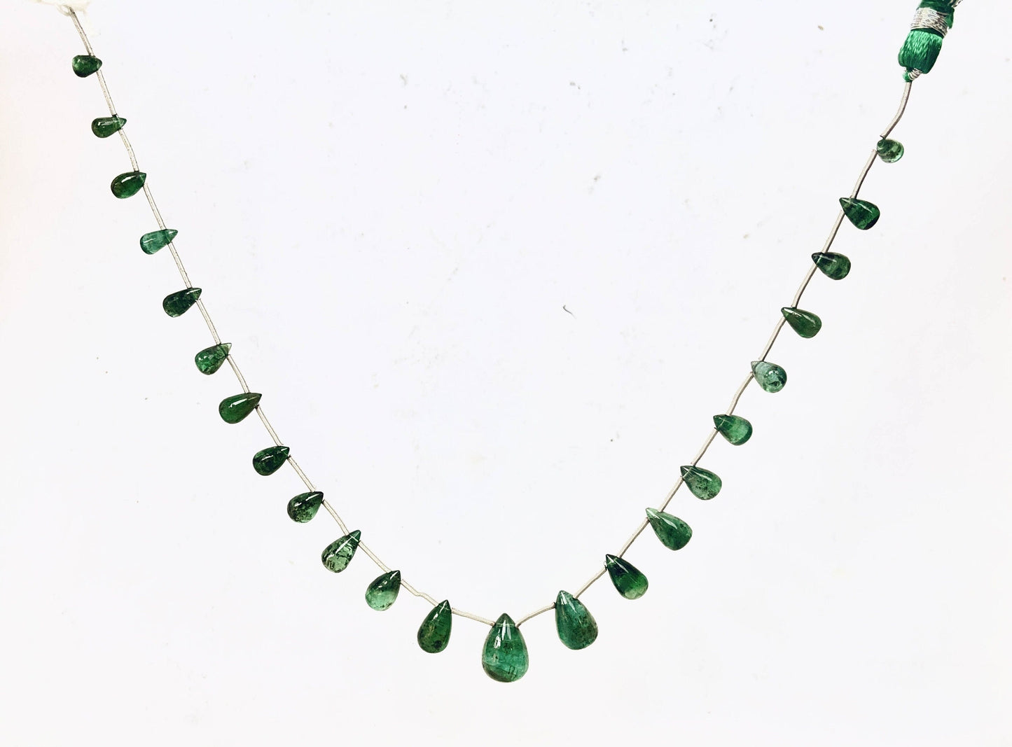 23 Pieces Natural Zambian Emerald Smooth teardrops, 4x7mm to 9x13mm Beadsforyourjewelry