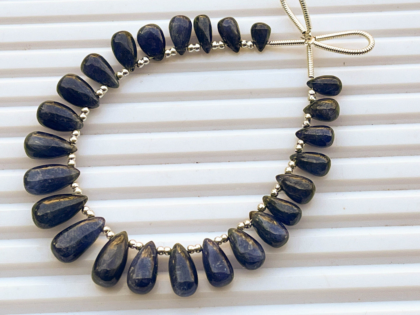 25 Pieces Burma Blue Sapphire Teardrops (No Treatment) Beadsforyourjewelry