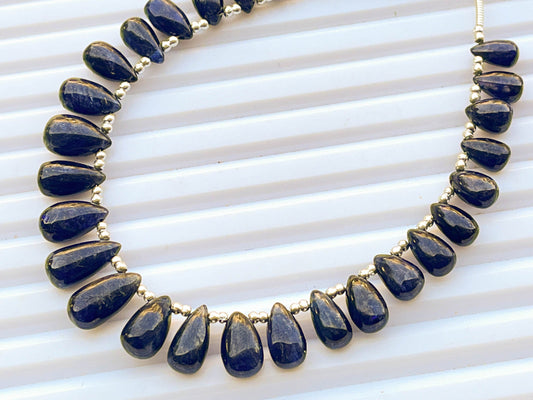 30 Pieces Burma Blue Sapphire Teardrops (No Treatment) Beadsforyourjewelry