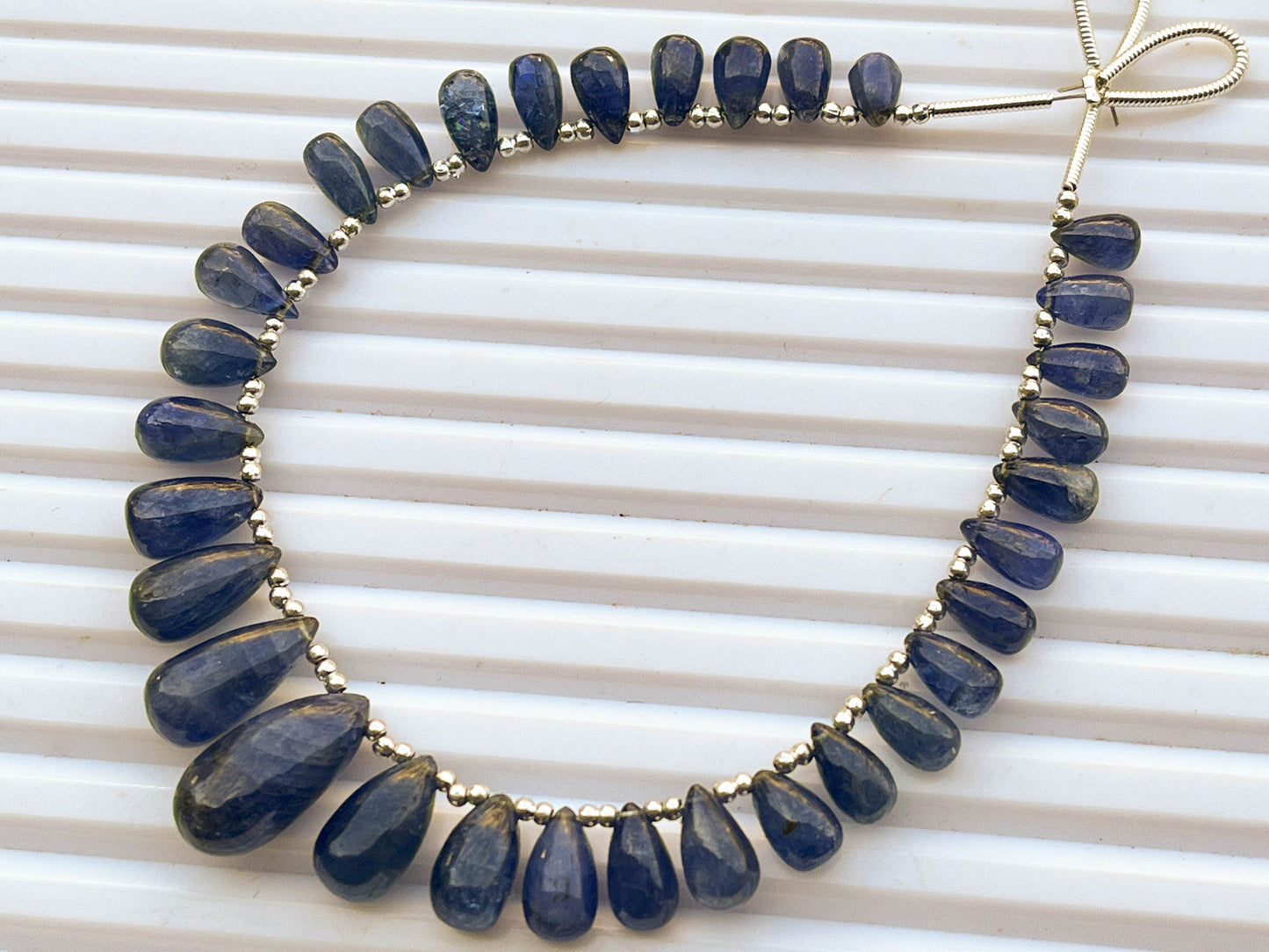33 Pieces Burma Blue Sapphire Teardrops (No Treatment) Beadsforyourjewelry