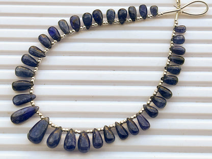 35 Pieces Burma Blue Sapphire Teardrops (No Treatment) Beadsforyourjewelry