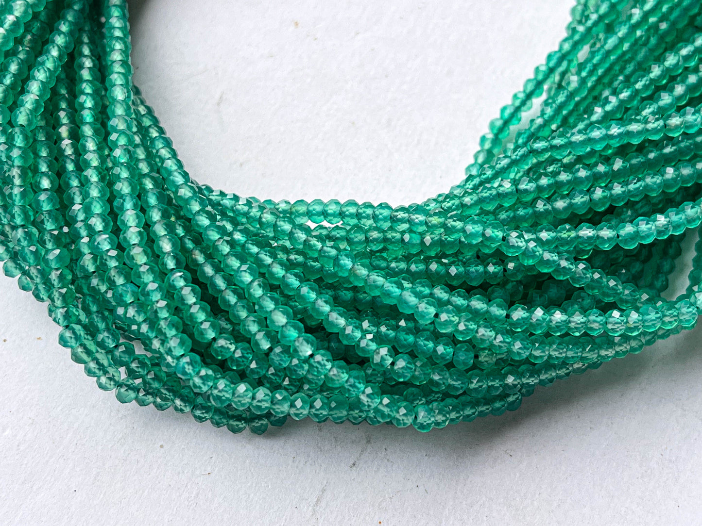 3mm AAA Green Onyx Micro Faceted Round Beads Beadsforyourjewelry