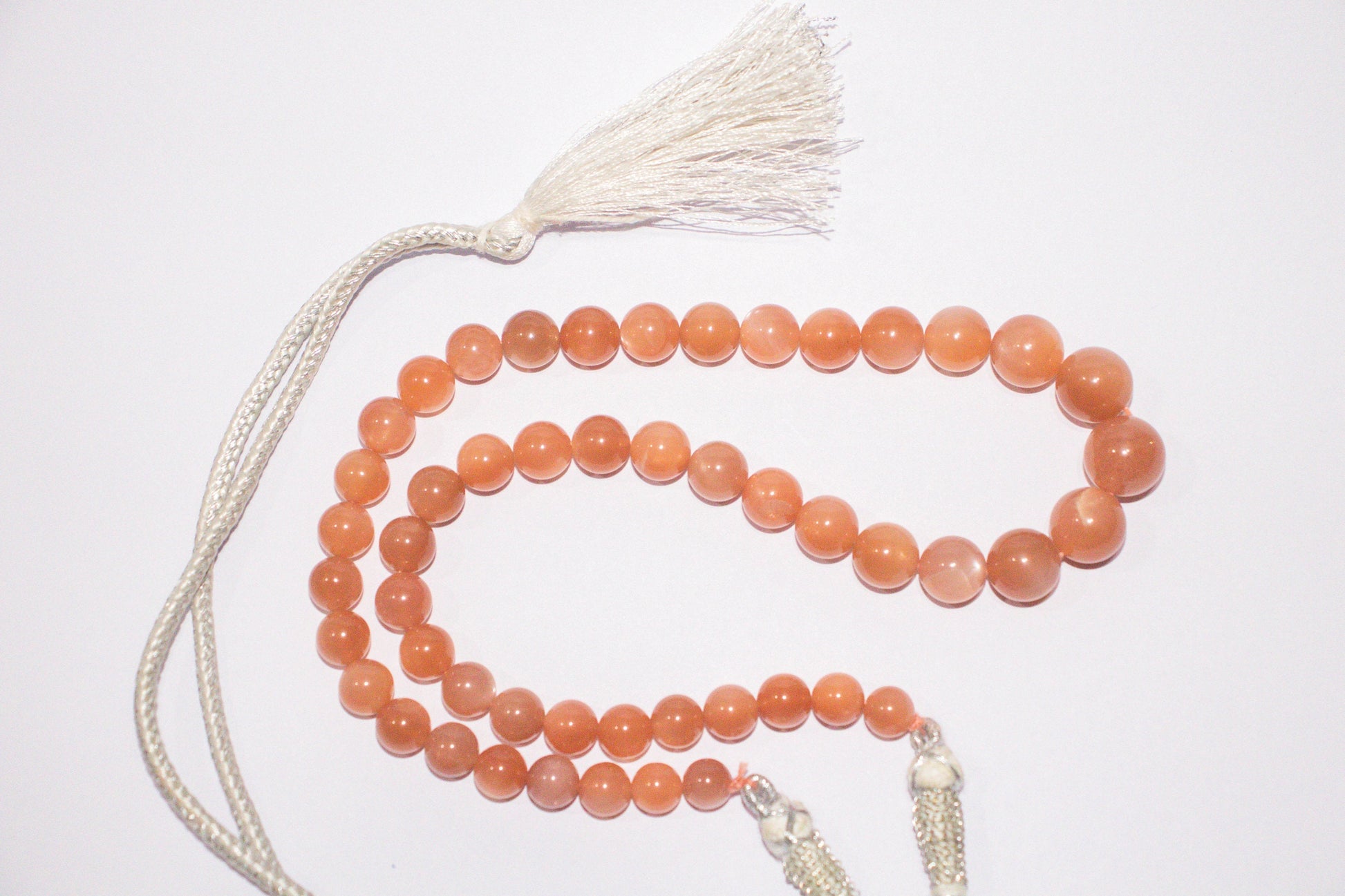 50 Pieces Orange Moonstone Smooth Beads | 5-10mm | 18 inch | Moonstone Smooth beads | Rainbow Moonstone Beads | moonstone gemstone beads | Beadsforyourjewelry