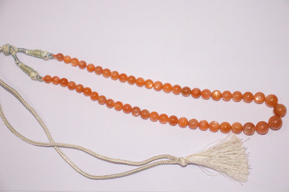 50 Pieces Orange Moonstone Smooth Beads | 5-10mm | 18 inch | Moonstone Smooth beads | Rainbow Moonstone Beads | moonstone gemstone beads | Beadsforyourjewelry