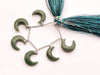 6 Pieces Jasper Crescent Moon Shape Briolette Beads, For Earrings Making, 15x15mm, Natural Jasper Gemstone 3 Beadsforyourjewelry
