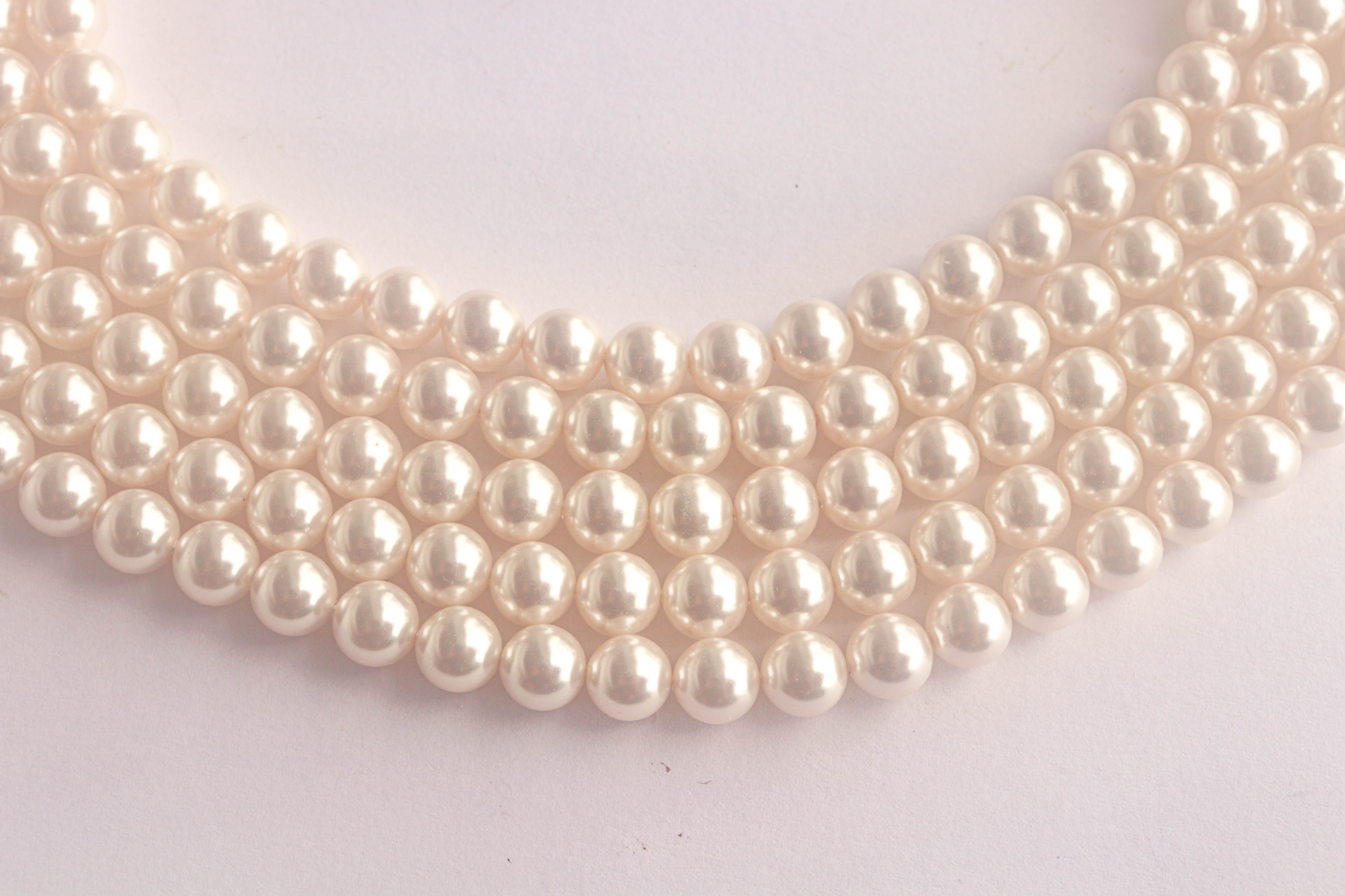 6mm Crystal White (001 650) Genuine Swarovski 5810 Pearls Round Beads jewelry making Beadsforyourjewelry
