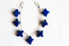 Load image into Gallery viewer, 7 Pieces Lapis Lazuli Gemstone faceted Flower Shape Side drill beads Beadsforyourjewelry