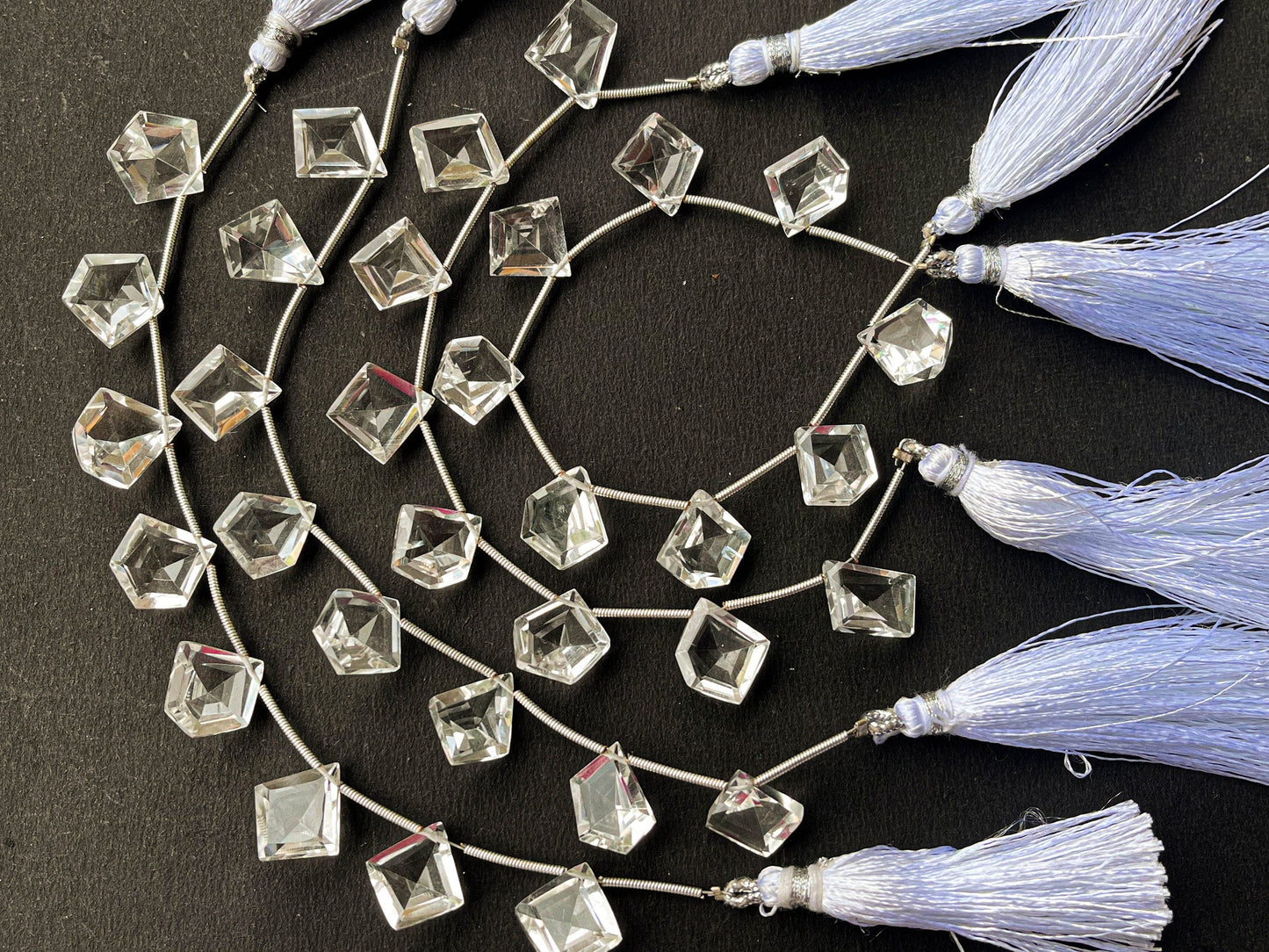 8 Pieces Crystal Uneven Shape Faceted Beads Beadsforyourjewelry