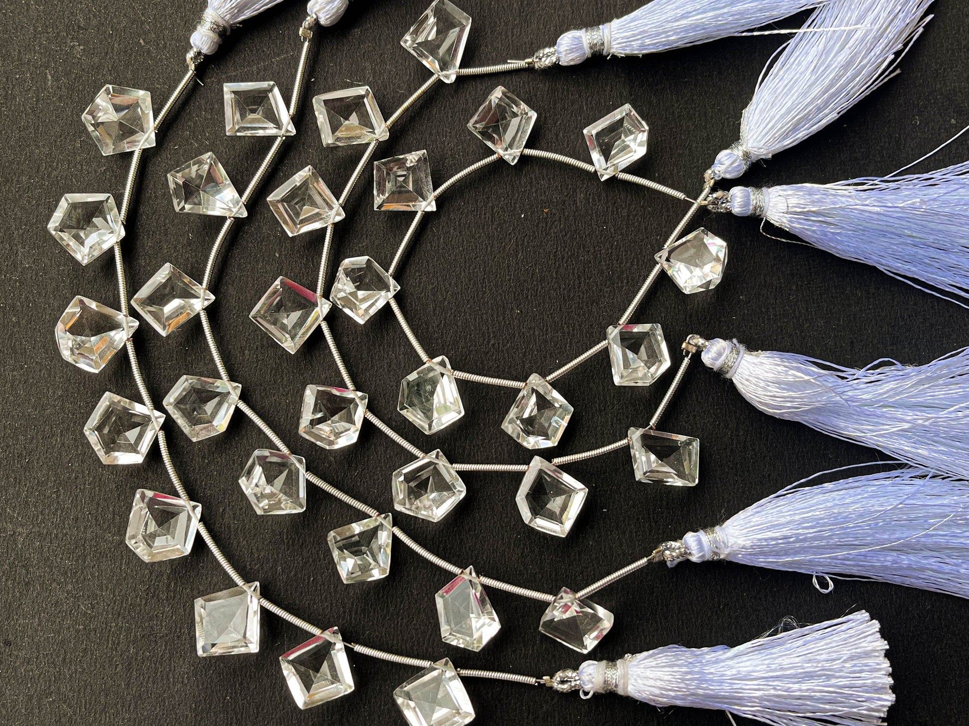 8 Pieces Crystal Uneven Shape Faceted Beads Beadsforyourjewelry