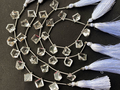 8 Pieces Crystal Uneven Shape Faceted Beads Beadsforyourjewelry