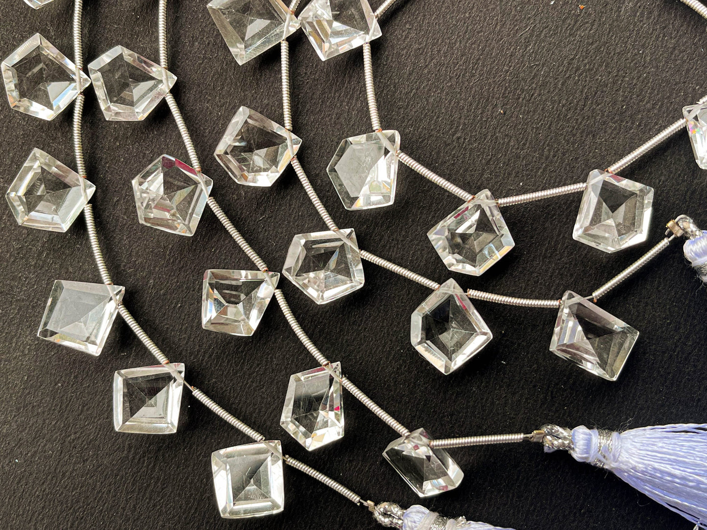 8 Pieces Crystal Uneven Shape Faceted Beads Beadsforyourjewelry