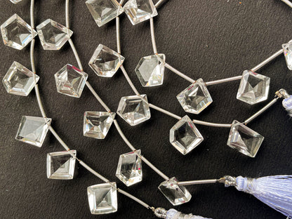 8 Pieces Crystal Uneven Shape Faceted Beads Beadsforyourjewelry