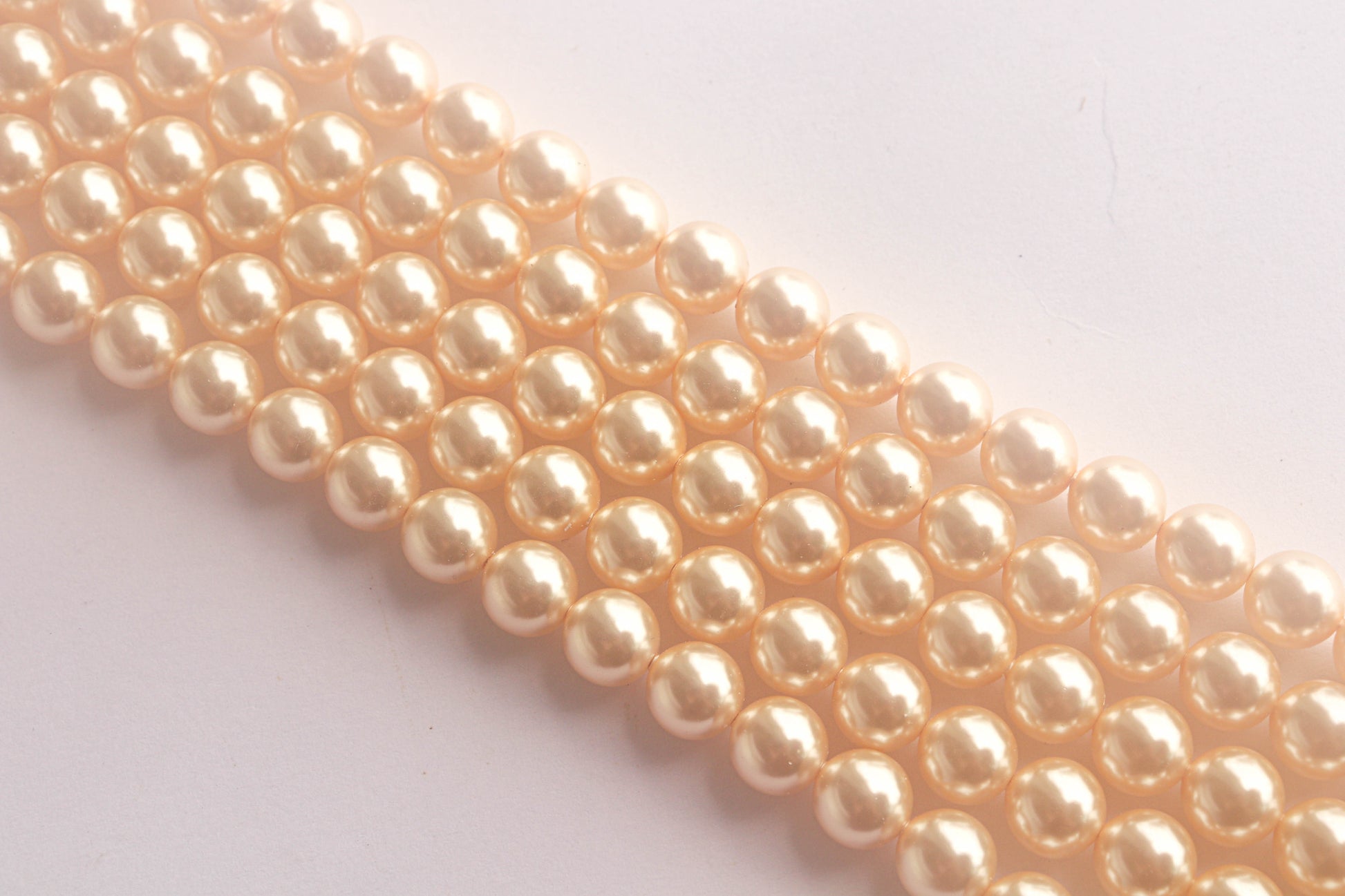9mm Crystal Light Gold (001 539) Genuine Swarovski 5810 Pearls Round Beads Beadsforyourjewelry
