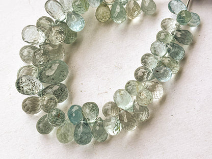 AAA 7 Inch Moss Aquamarine Drops Beadsforyourjewelry