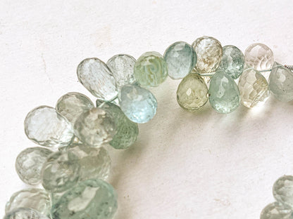 AAA 7 Inch Moss Aquamarine Drops Beadsforyourjewelry