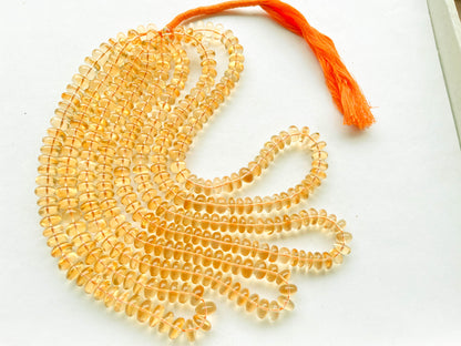 AAA Citrine Smooth Rondelle Beads, 16 Inch | 9MM Beadsforyourjewelry