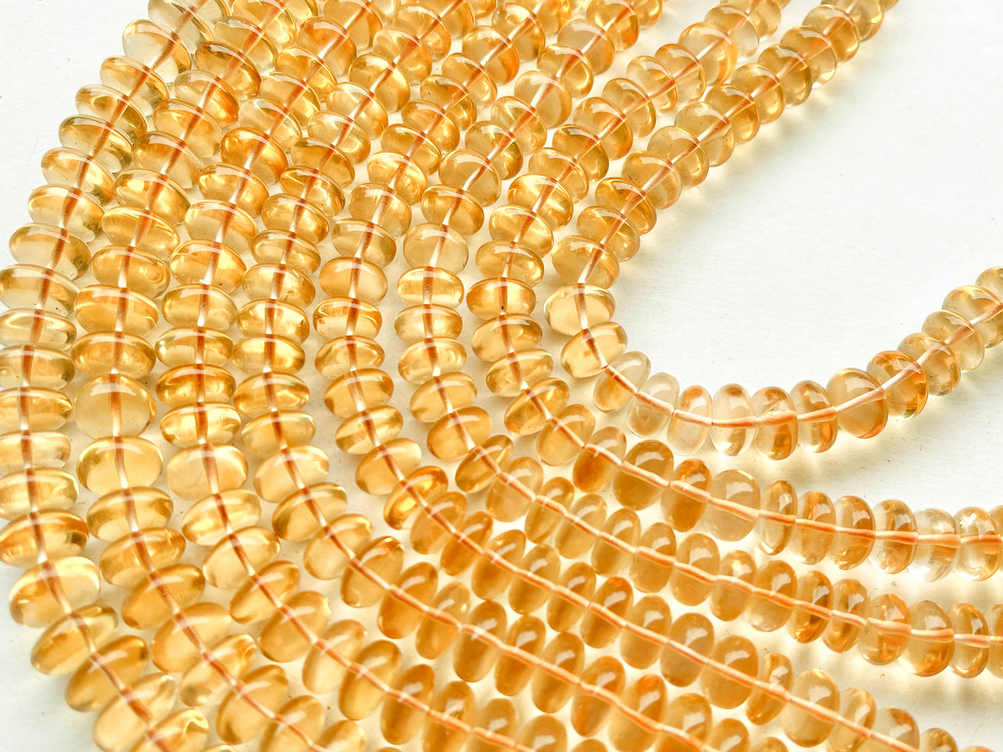 AAA Citrine Smooth Rondelle Beads, 16 Inch | 9MM Beadsforyourjewelry