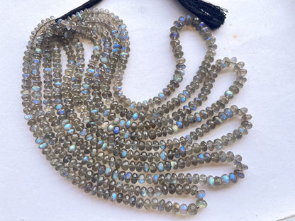 AAA Labradorite Faceted Rondelle Beads Beadsforyourjewelry