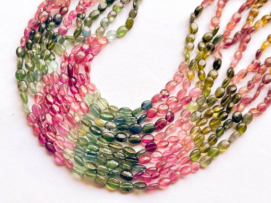 AAA Multi Tourmaline Oval Shape Beads Beadsforyourjewelry
