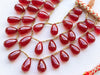 AAA+ Natural Ruby Glass Filled Smooth Drops Beadsforyourjewelry
