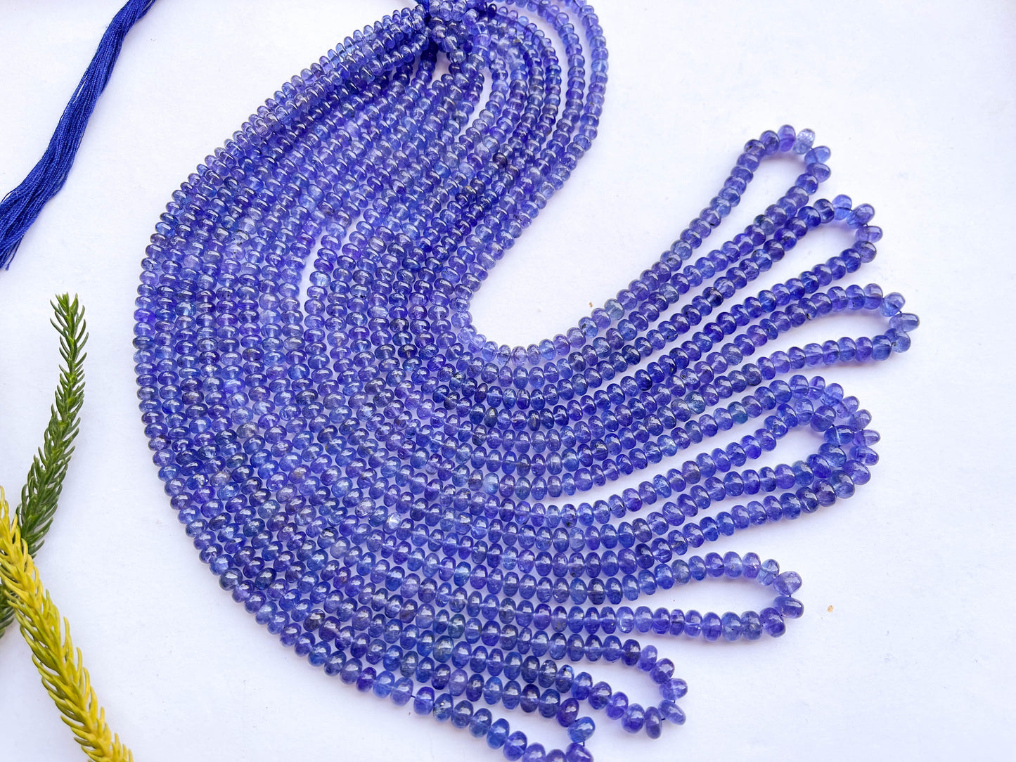 AAA Tanzanite Smooth Rondelle Beads, 17 Inch, 4mm to 6mm, Natural Tanzanite Gemstone Beadsforyourjewelry